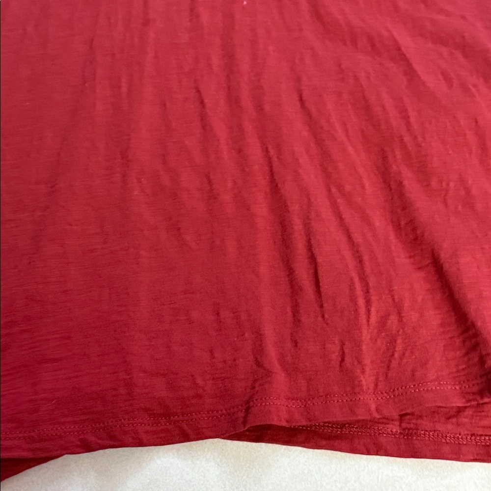 GAP Men's Long Sleeve Red Henley Shirt 🐯 - Picture 7 of 12